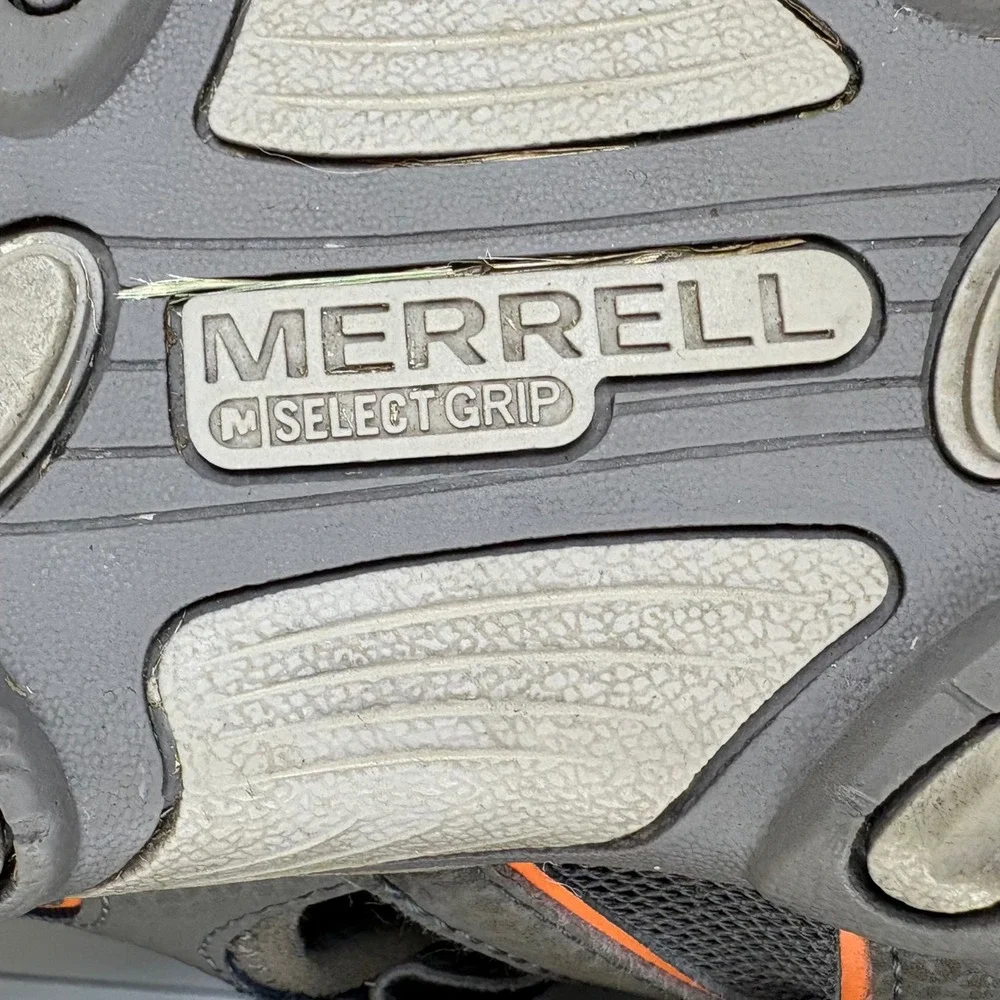 Merrell Kids Outdoor Sport Sandals Brown Orange Size 4 Hook Loop